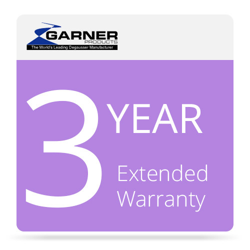 Garner 3-Year Extended Warranty for HD-2 Hard Drive & Tape Degausser