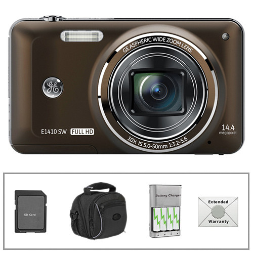 General Electric E1410SW Digital Camera with Deluxe Accessory Kit (Brown)