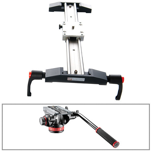 Glidetrack 30" Glidetrack Shooter HD & Manfrotto 502HD 3/8"-16 Head/Base Kit