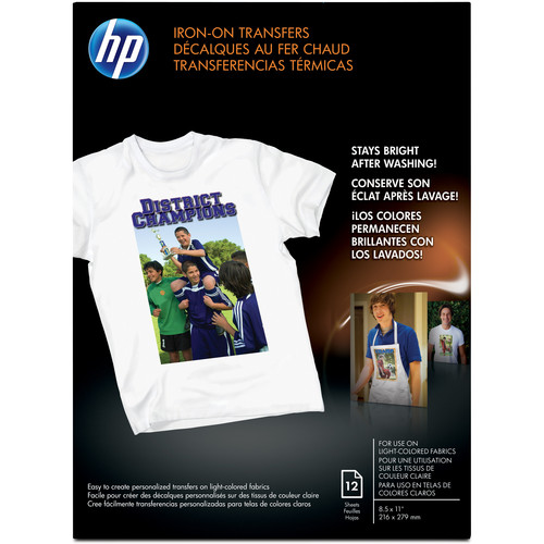 HP Iron-on Transfer Paper (12 Sheets, 8.5 x 11")