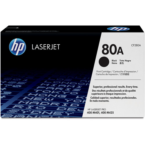 HP 80A Black LaserJet Toner Cartridge (Standard Capacity)