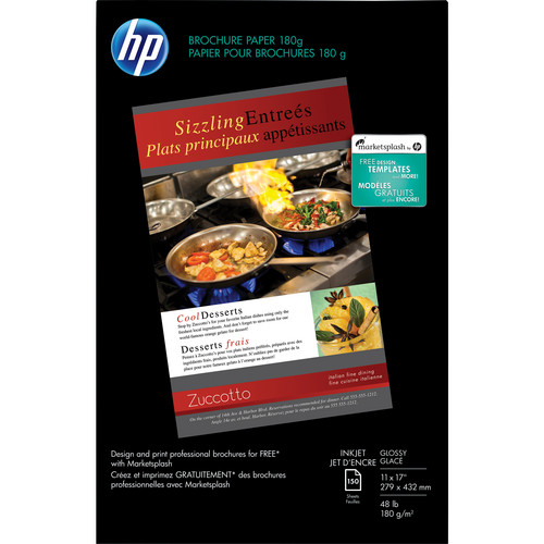 HP Brochure Paper (11 x 17", 150 Sheets, Glossy)