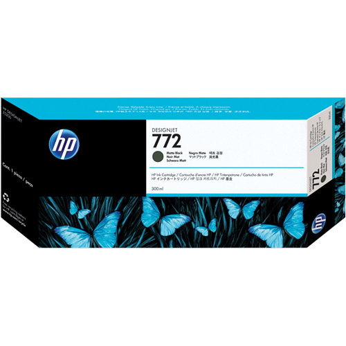 HP 772 Matte Black DesignJet Ink Cartridge (300mL)