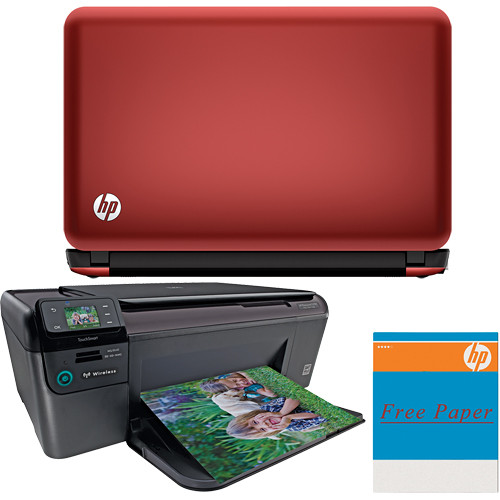 HP Mini 210-1190NR 10.1" Netbook Computer (Red) with Printer Kit