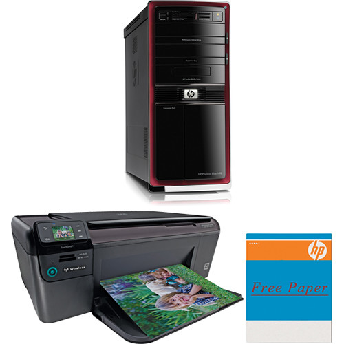 HP Pavilion Elite HPE-210f Desktop Computer with Printer Kit