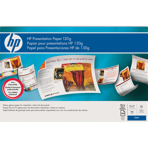 HP Laserjet Glossy Presentation Paper (130 gsm) 11 x 17" / 250 Sheets