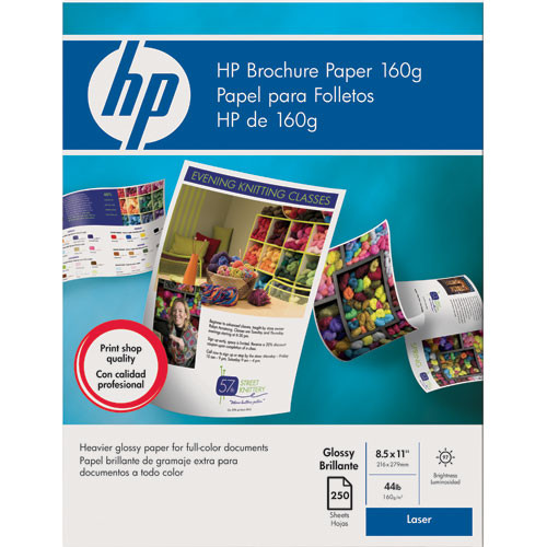 HP Color Laser Brochure Paper (Glossy) - 8.5x11" - 250 Sheets