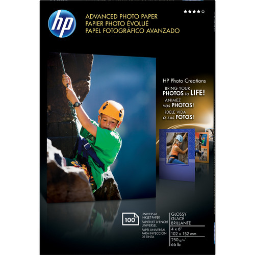 HP Advanced Photo Paper Glossy Borderless (A6) 4x6" - 100 Sheets