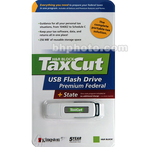 H&R Block TaxCut Premium Federal and State Software for Windows - USB