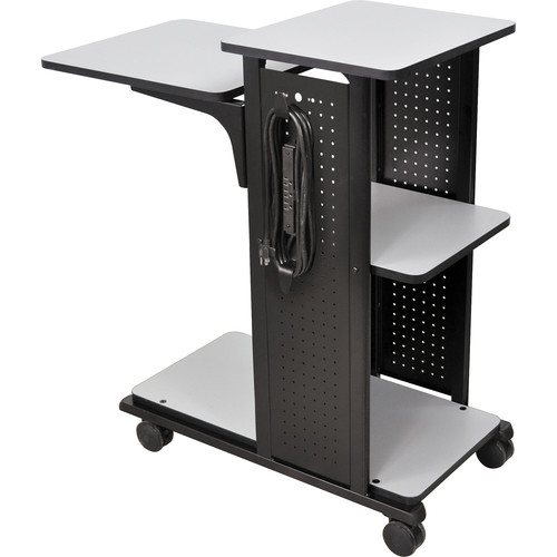 Luxor WPS4E Mobile Presentation Station - 18.25 x 38.5 x 34.5" (Black/Gray)