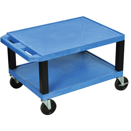 Luxor WT16EBL Tuffy Open Shelf A/V Cart (16 x 24 x 18") (Blue)