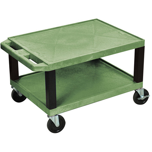 Luxor WT16EGQ  Tuffy Open Shelf A/V Cart (16 x 24 x 18")  (Green)