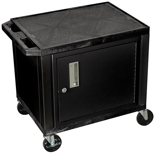 Luxor WT26C2E Tuffy Utility Audio-Visual Cabinet Cart (24 x 18 x 24.5", Black)