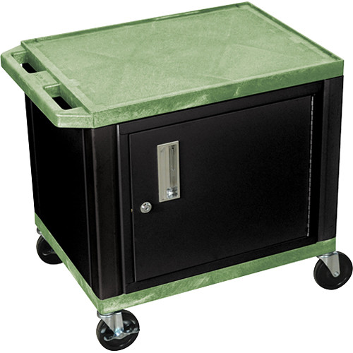 Luxor 24.5" Tuffy Cart with Cabinet and Electrical Assembly (Green)