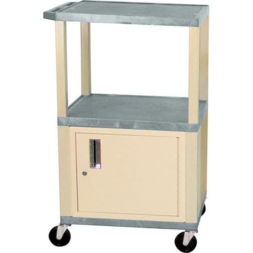 Luxor Tuffy 18x24x42" Cart w/ Locking Cabinet (Gray)