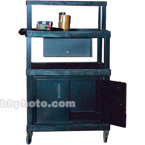 H. Wilson WTIMCLC Tuffy Warehouse Workstation with the WTV-D Tuffy Storage Drawer and Storage Cabinet - 32 x 54 x 24" (Black)