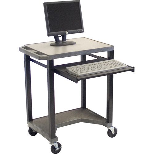 Luxor WTM1E Tuffy Shelf Computer Desk - 24 x 33 x 18" (Black)