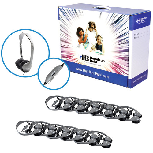 HamiltonBuhl LCB/12/MS2LV 12-User Headphone Lab Pack