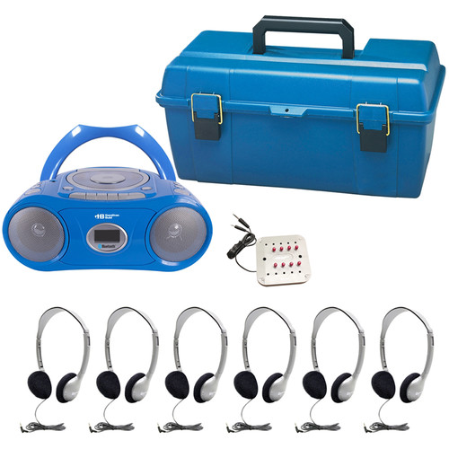HamiltonBuhl LCP/CD385/HA2 6-User Portable Boombox Listening Center