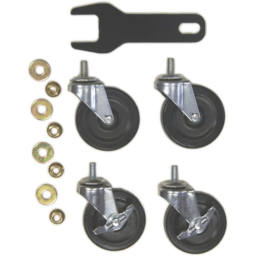Hannay Reels 3" OD Caster Kit with Wrench and Hex Nuts for AV-2 / AVD-2 Reel