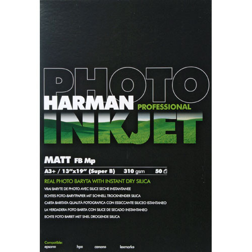 Harman Photo Matte FB Mp Printing Paper for Inkjet (13 x 19", Super-B, 50 Sheets)