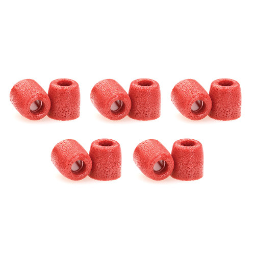 Hearing Components Comply T-400 Memory Foam Eartips (Red, Small, 5 Pair)