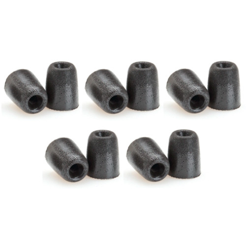 Hearing Components Comply P Foam Tips (Black) (Standard-5 Pairs)