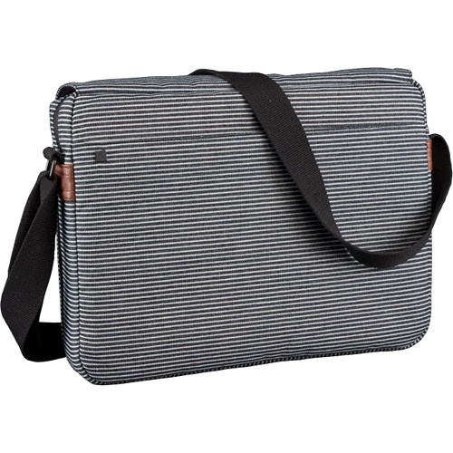 Hex Fleet Messenger Bag for the iPad 1 and 2 (Gray/Black Stripe with Black Strap)