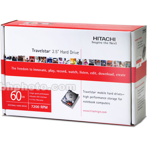 Hitachi 60 GB Travelstar 2.5" PATA Hard Drive for Notebooks