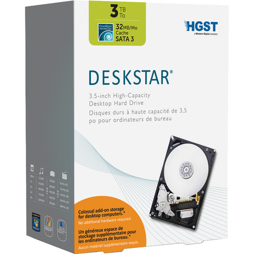 HGST 3TB Deskstar Coolspin 3.5" SATA III Internal Desktop Hard Drive