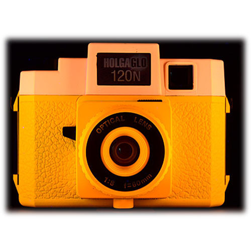 Holga Glo 120N Plastic Medium Format Camera (Orange Burst)
