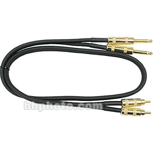 Hosa Technology Two 1/4" Male to Two RCA Male Unbalanced Cable (Gold) - 20'