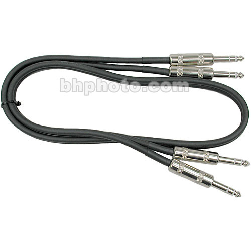 Hosa Technology 2 Stereo 1/4" Male to 2 Stereo 1/4" Male Cable - 15'