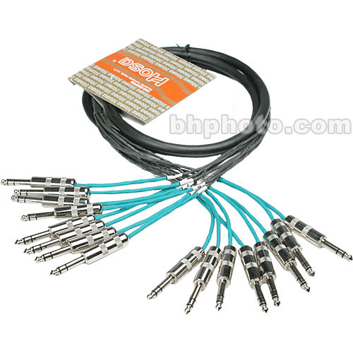 Hosa Technology CSS802PRO TRS 1/4" Phone to TRS 1/4" Phone Snake Cable- 6.6' (2 m)