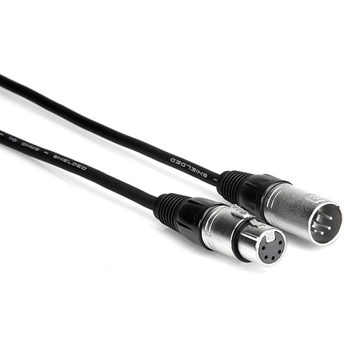 Hosa Technology DMX 5-Pin XLR Male to 5-Pin XLR Female Cable - 3'