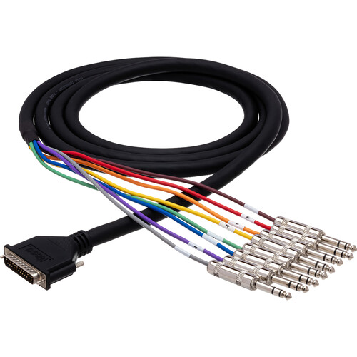 Hosa Technology DTP-804 Male DB-25 to 8 Stereo Male 1/4" Phone Snake Cable- 13.2' (4 m)