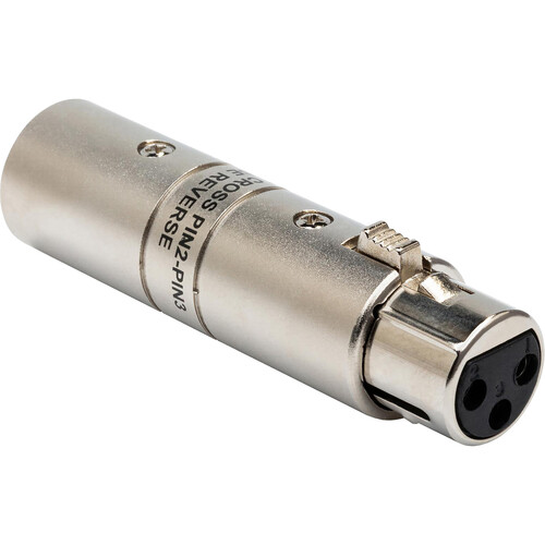 Hosa Technology Audio In-Line Phase Reverse Polarity Cross Barrel XLR Female to Male