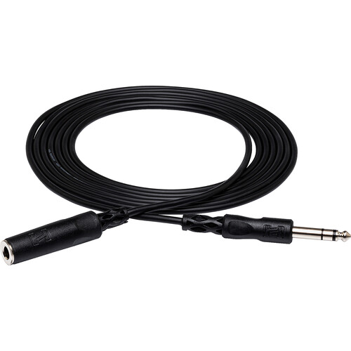 Hosa Technology Stereo 1/4" Female Phone to 1/4" Male Phone TRS Cable - 10'