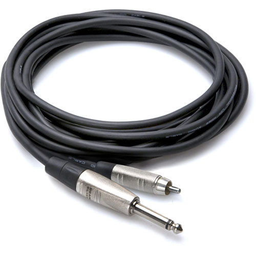 Hosa Technology HPR-001.5 Unbalanced 1/4" TS Male to RCA Male Audio Cable (1.5')