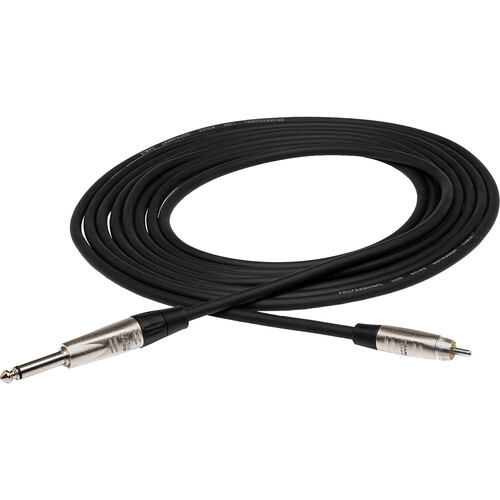 Hosa Technology HPR-003 Unbalanced 1/4" TS Male to RCA Male Audio Cable (3')