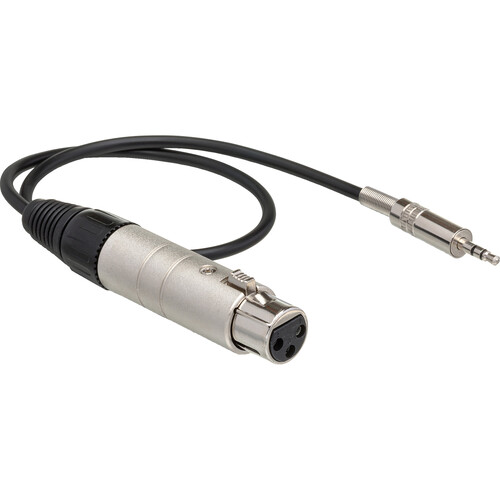 Hosa Technology Low to High Impedance Matching Transformer with XLR Female to Stereo 3.5mm TRS Male Connector