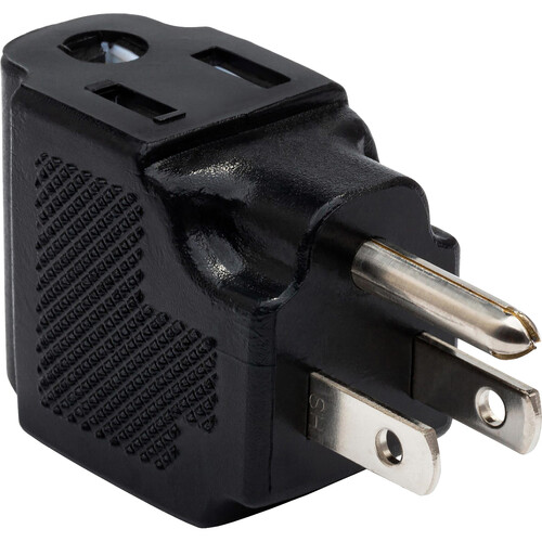 Hosa Technology PWA-486 3 Prong Male to Female Right Angle AC Power Adapter