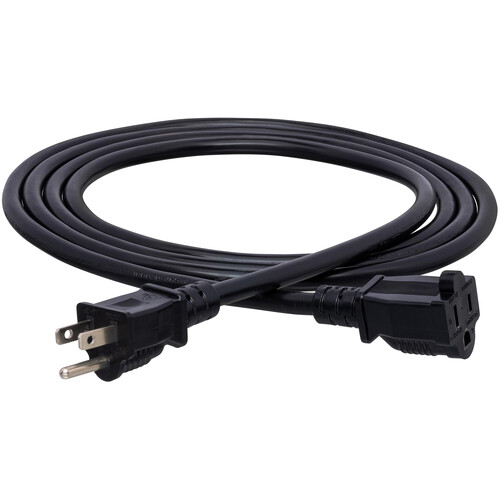 Hosa Technology Power Extension Cord (14 AWG, Black, 25')