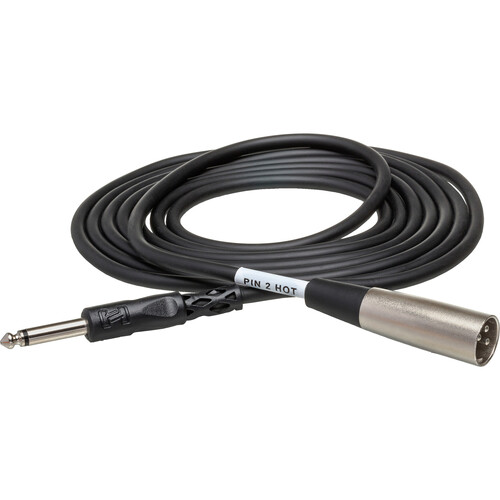 Hosa Technology Mono 1/4" Male to 3-Pin XLR Male Cable - 5'