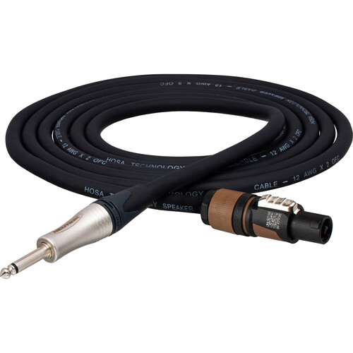 Hosa Technology SKT-200 Series Speakon to 1/4" Male Speaker Cable (12 Gauge) - 75'