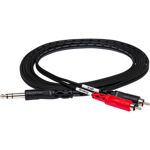 Hosa Technology Stereo 1/4" Male to 2 RCA Male Y-Cable (6.5')