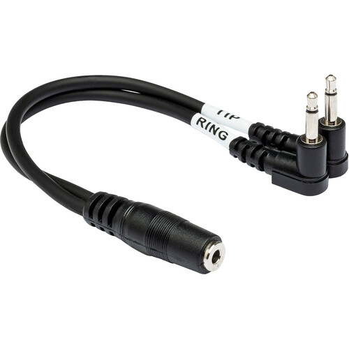 Hosa Technology Stereo 3.5mm Female to Dual Mono 3.5mm Male Airline Adapter (6")