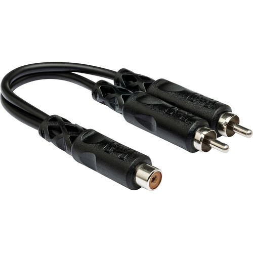 Hosa Technology RCA Female to 2 RCA Male Y-Cable - 6"