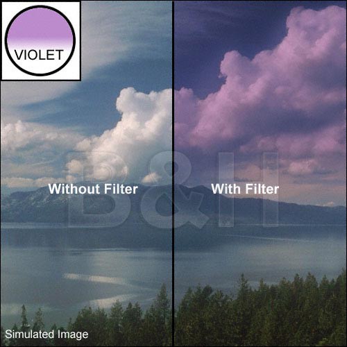 Hoya 58mm Half-Color Violet Glass Filter