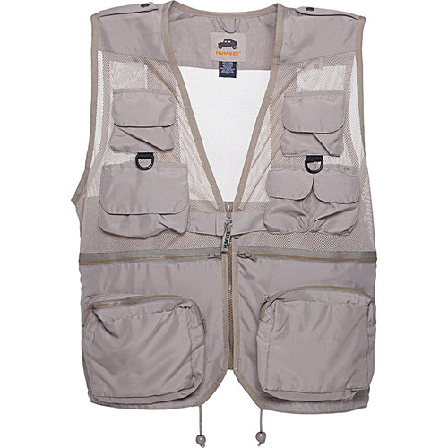 Humvee by CampCo Combat Photo Vest, Large (Khaki)